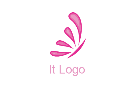 abstract butterfly swoosh garden logo