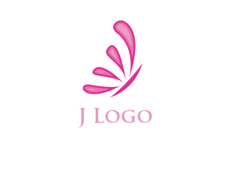 abstract butterfly swoosh garden logo