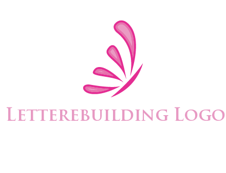 abstract butterfly swoosh garden logo