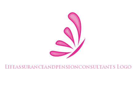 abstract butterfly swoosh garden logo