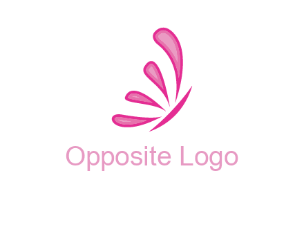 abstract butterfly swoosh garden logo