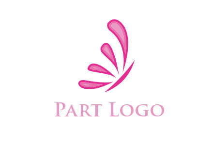 abstract butterfly swoosh garden logo