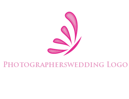 abstract butterfly swoosh garden logo