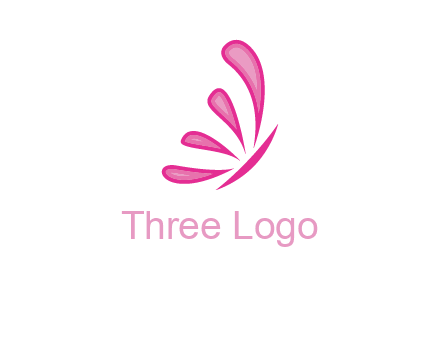 abstract butterfly swoosh garden logo