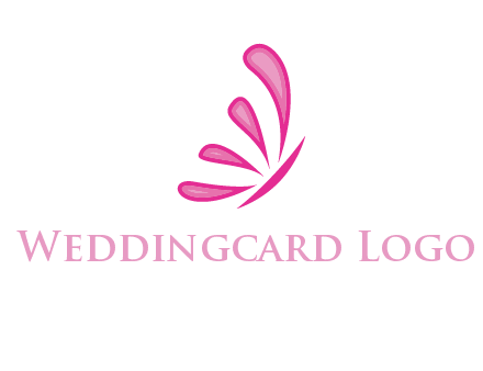 abstract butterfly swoosh garden logo