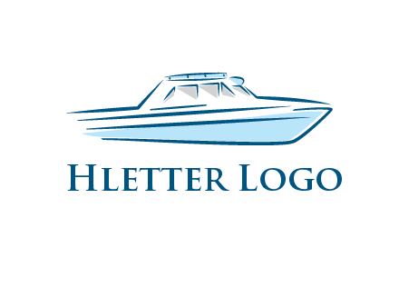 yacht icon for water sports logo
