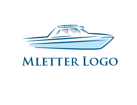 yacht icon for water sports logo