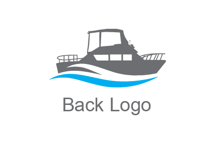 ship in sea travel logo