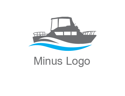 ship in sea travel logo