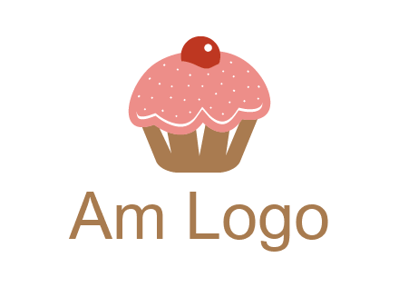 cute cupcake illustration food logo
