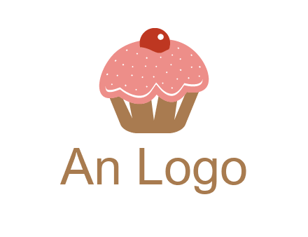 cute cupcake illustration food logo