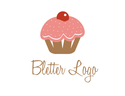 cute cupcake illustration food logo