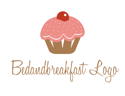 cute cupcake illustration food logo