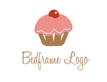 cute cupcake illustration food logo