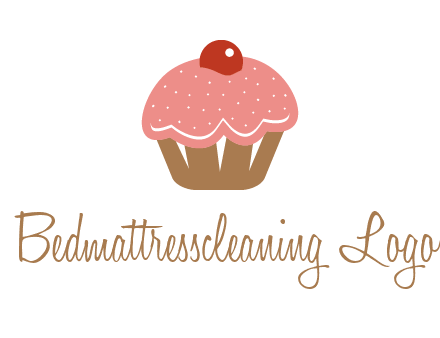 cute cupcake illustration food logo