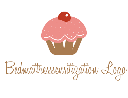 cute cupcake illustration food logo