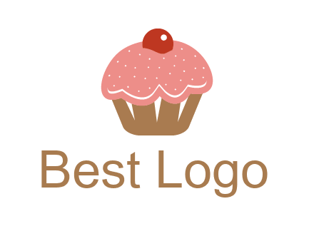 cute cupcake illustration food logo