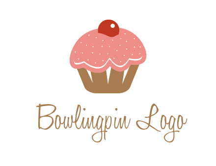 cute cupcake illustration food logo