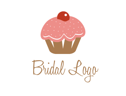 cute cupcake illustration food logo