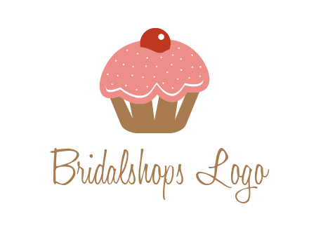 cute cupcake illustration food logo