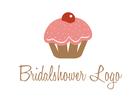 cute cupcake illustration food logo