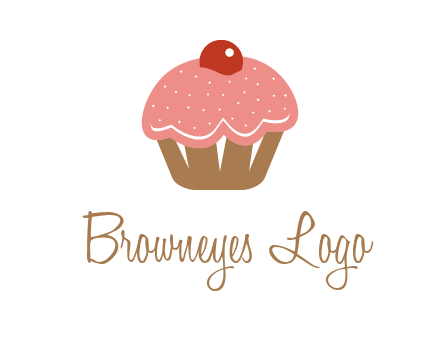 cute cupcake illustration food logo