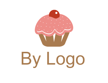 cute cupcake illustration food logo