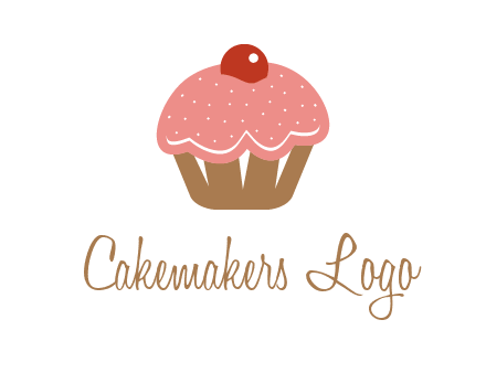 cute cupcake illustration food logo