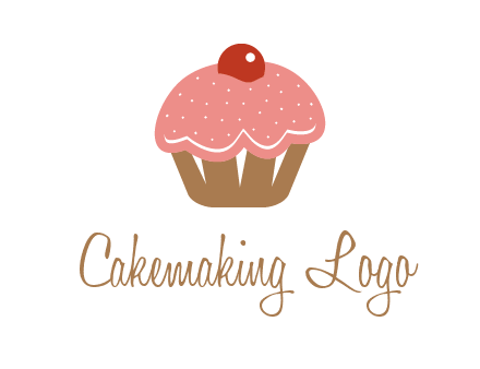 cute cupcake illustration food logo