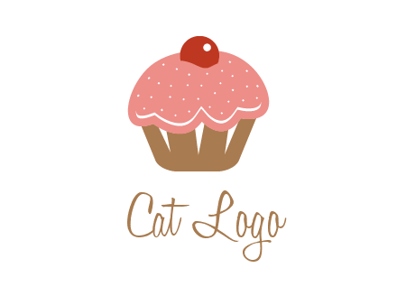 cute cupcake illustration food logo