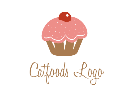 cute cupcake illustration food logo