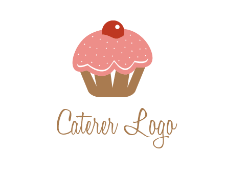 cute cupcake illustration food logo
