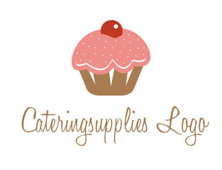 cute cupcake illustration food logo