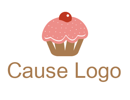 cute cupcake illustration food logo