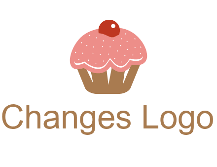 cute cupcake illustration food logo