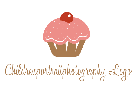 cute cupcake illustration food logo
