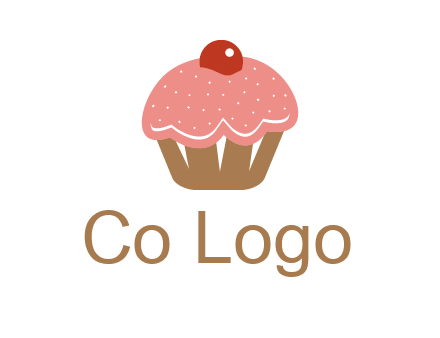 cute cupcake illustration food logo