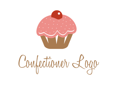 cute cupcake illustration food logo