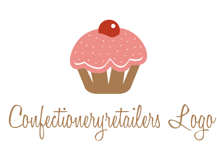 cute cupcake illustration food logo