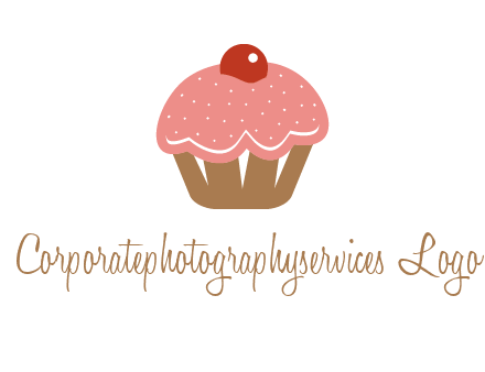 cute cupcake illustration food logo