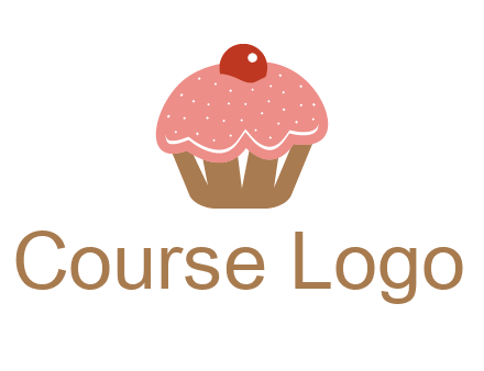 cute cupcake illustration food logo