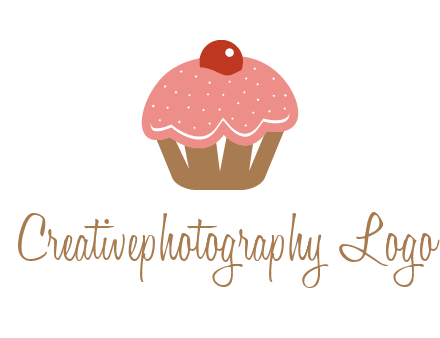 cute cupcake illustration food logo