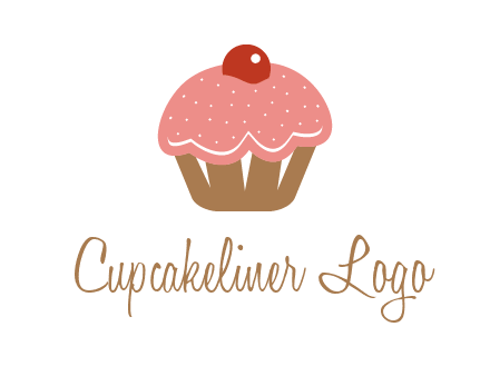 cute cupcake illustration food logo