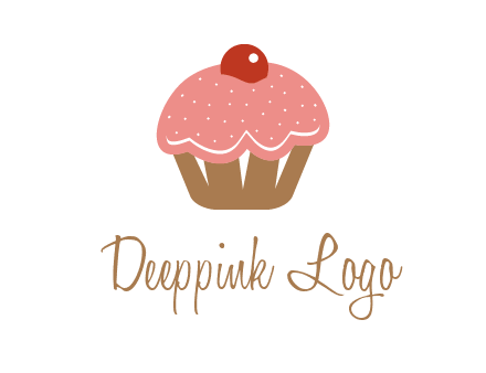 cute cupcake illustration food logo