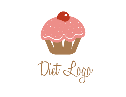 cute cupcake illustration food logo
