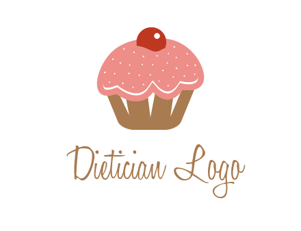 cute cupcake illustration food logo