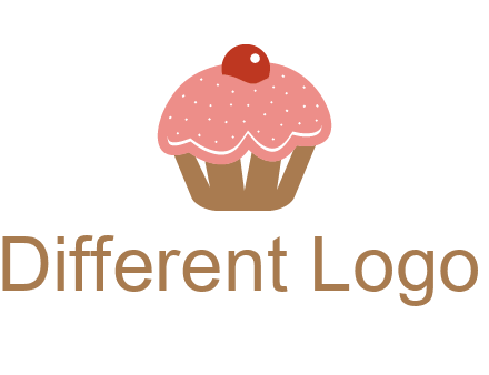 cute cupcake illustration food logo