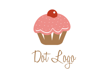 cute cupcake illustration food logo