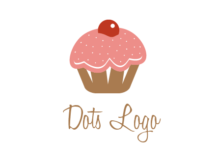 cute cupcake illustration food logo