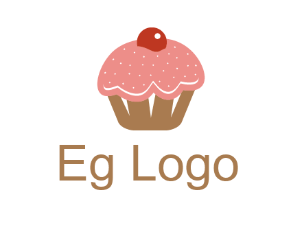 cute cupcake illustration food logo